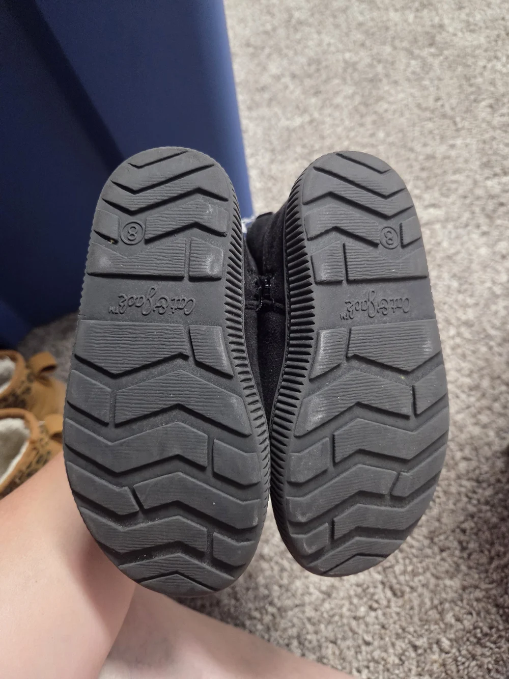 Cat & Jack Black Faux Suede Kids Winter Boots